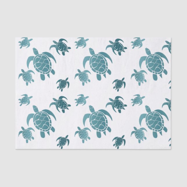 Papel De Seda Turquesa Mar Azul Turquesa Marina (Anverso)
