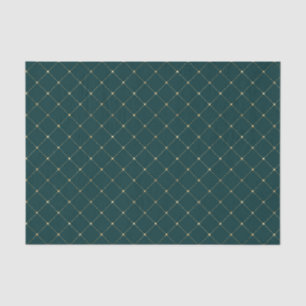 Papel De Seda Turquesa y Dorado de Moda