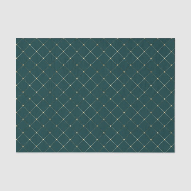 Papel De Seda Turquesa y Dorado de Moda (Anverso)