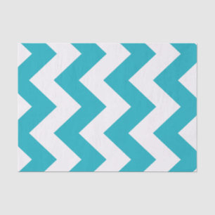 Papel De Seda Turquoise Blue Bold Mod Chevron