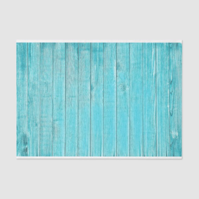 Papel De Seda Turquoise Faux Coastal Beach Decoupage (Anverso)