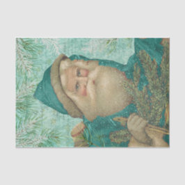 Papel De Seda Turquoise Santa