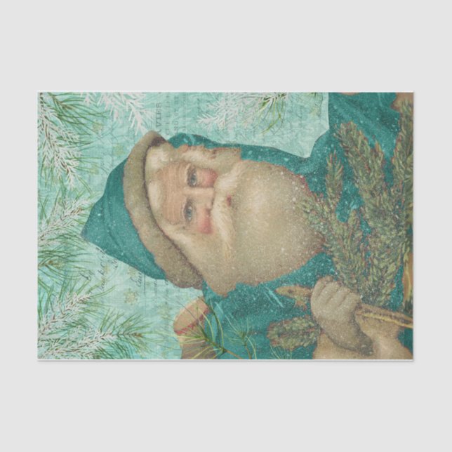 Papel De Seda Turquoise Santa (Anverso)