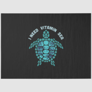 Papel De Seda Turtle Lover Necesito Vitamina Mar