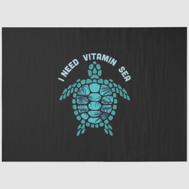 Papel De Seda Turtle Lover | Necesito Vitamina Mar (Anverso)