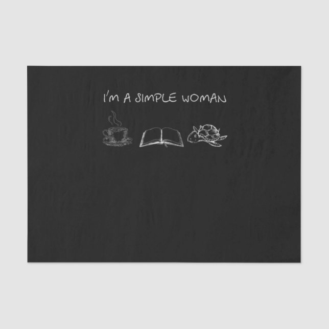 Papel De Seda Turtle Lover | Soy una mujer simple (Anverso)