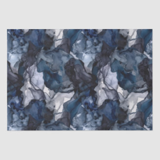 Papel De Seda Twilight Navy Blue, Lavender y Gray Alcohol Ink