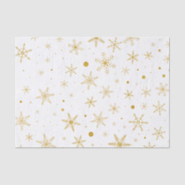 Papel De Seda Twinkle Snowflake 3 -Oro y blanco-