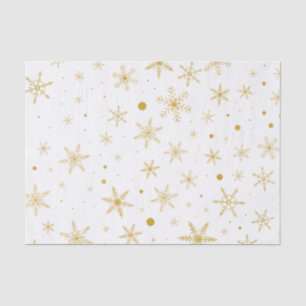 Papel De Seda Twinkle Snowflake 3 -Oro y blanco-