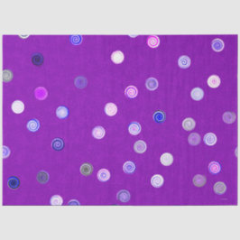 Papel De Seda Twisty Polka Dot Spirals Purple Tissue Paper