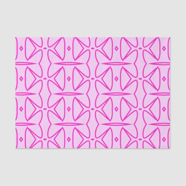 Papel De Seda Two Toned Pink Pattern Tissue Paper (Anverso)
