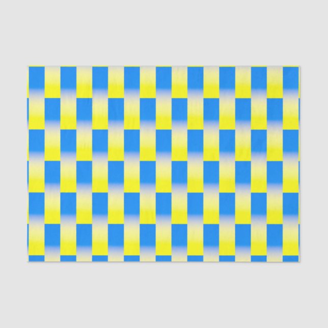 Papel De Seda Ucrania azul y amarilla inspiró la paz en la guerr (Anverso)