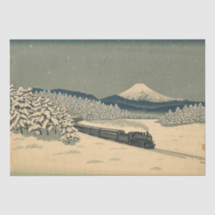 Papel De Seda Ukiyo-e Tren de Invierno