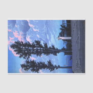 Papel De Seda ukiyoe hasui n14 Kanda Myojin Shrine Platter