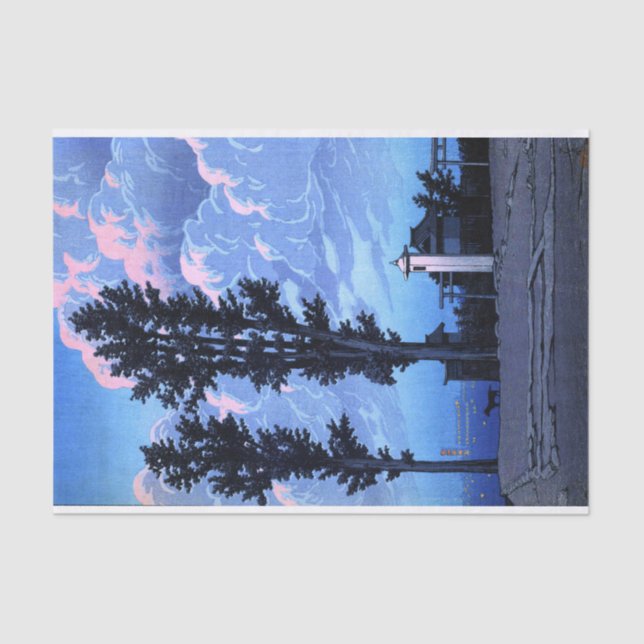 Papel De Seda ukiyoe hasui n14 Kanda Myojin Shrine Platter (Anverso)