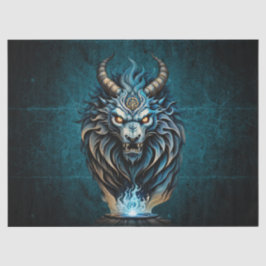 Papel De Seda Un animal azul feroz, una criatura majestuosa