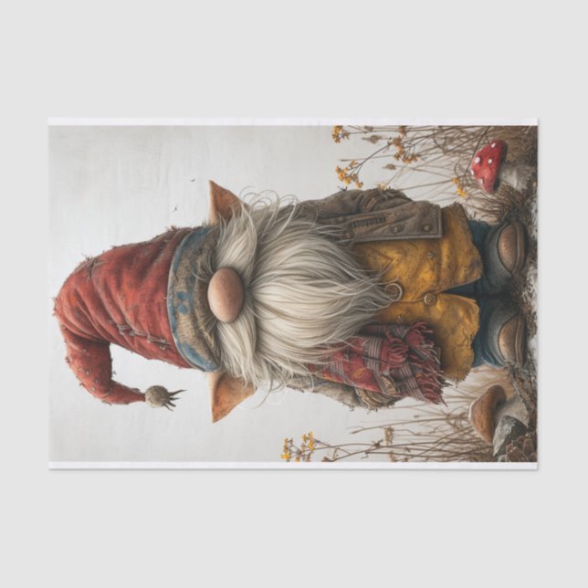 Papel De Seda Un bonito gnomo de invierno (Anverso)