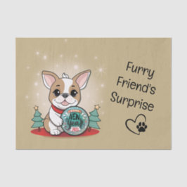 Papel De Seda Un Bulldog francés gracioso Feliz Año Nuevo