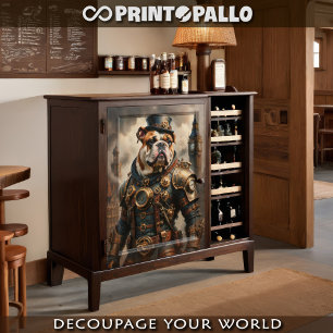 Papel De Seda Un bulldog inglés steampunk en Londres