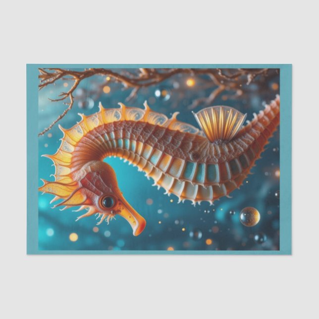 Papel De Seda Un caballito de mar caprichoso (Anverso)