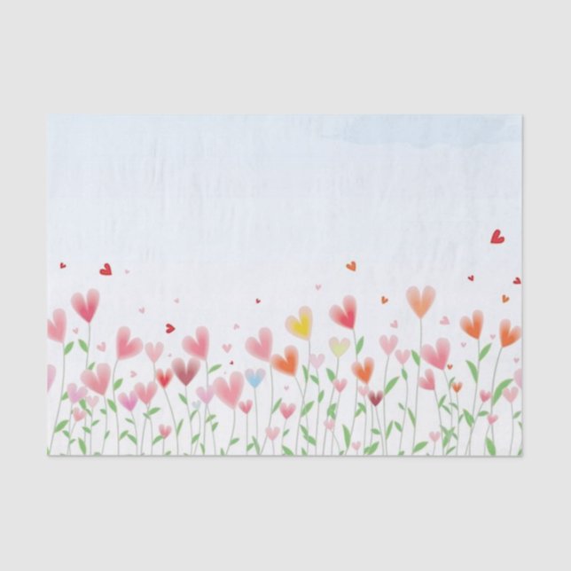 Papel De Seda Un campo de corazones (Anverso)