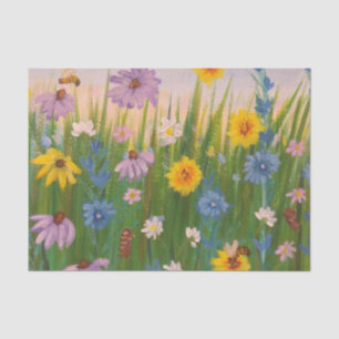 Papel De Seda Un campo lleno de flores silvestres