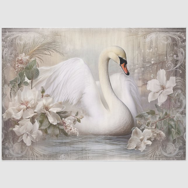 Papel De Seda Un cisne de invierno (Anverso)