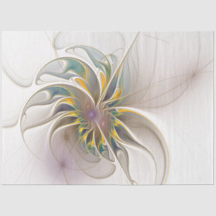 Papel De Seda Un colorido ornamento fractal. Resumen Arte de flo