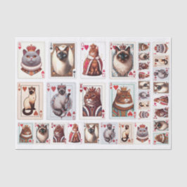 Papel De Seda Un conjunto de cartas de juego temáticas de gatos 
