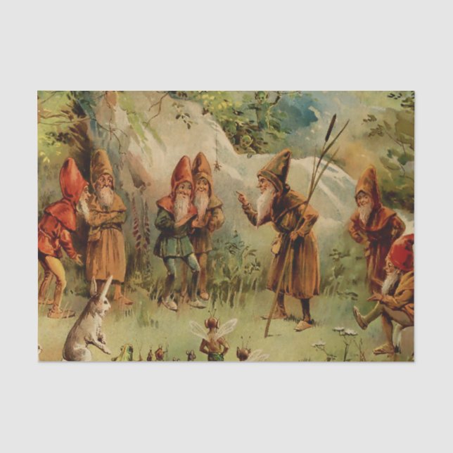Papel De Seda “Un Consejo de Gnomos” de E S Hardy (Anverso)