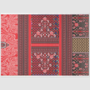 Papel De Seda un cuadro rojo y negro con un corazón rojo