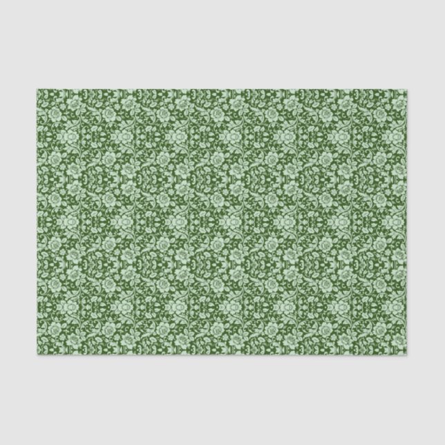 Papel De Seda Un damasco floral antiguo (Anverso)
