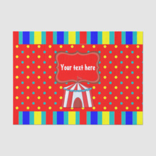 Papel De Seda Un Día en el Circo Fiesta Infantil Personalizada