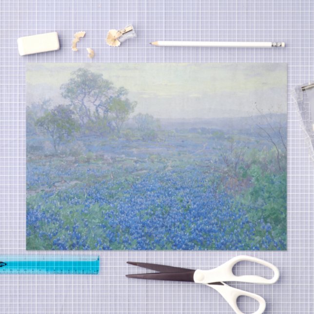 Papel De Seda Un día nublado, Bluebonnets | Julian Onderdonk (Artesanía)