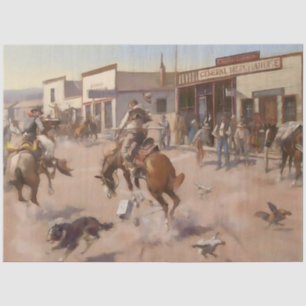 Papel De Seda "Un día tranquilo en Utica" por Charles M Russell