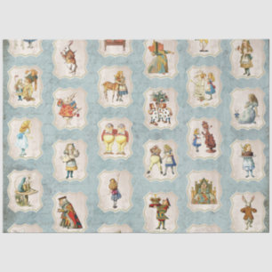 Papel De Seda Un diseño azul de la serie Alice in Wonderland 6