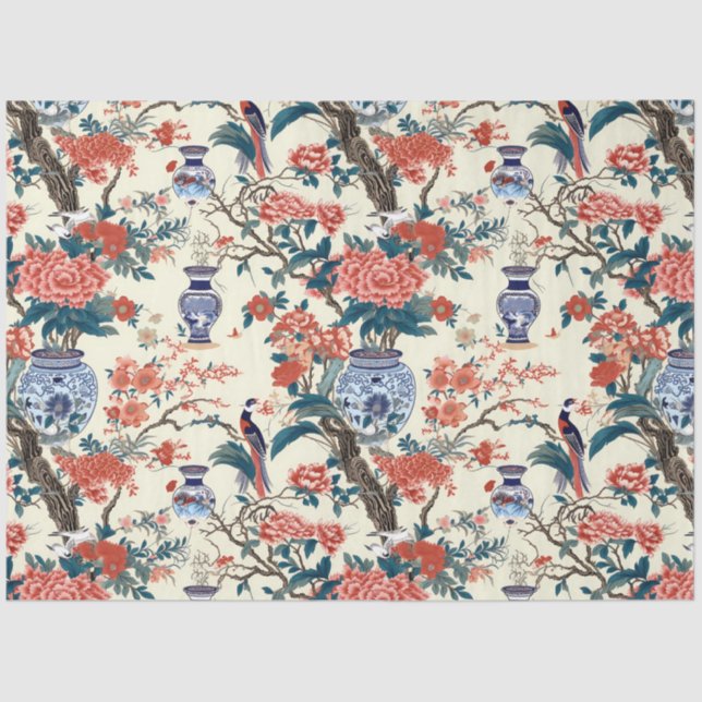 Papel De Seda Un diseño clásico de la serie Chinoserie 9 (Anverso)