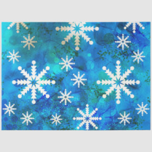 Papel De Seda Un diseño de la serie Copo de nieve de invierno az