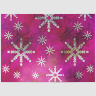Papel De Seda Un diseño de la serie Copo de nieve rosa 1