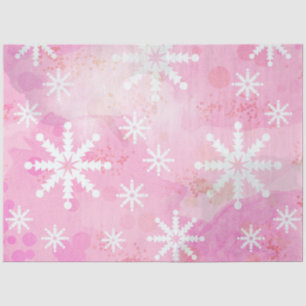 Papel De Seda Un diseño de la serie Copo de nieve rosa 2