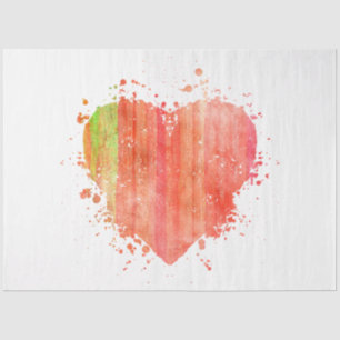 Papel De Seda Un diseño de la serie Corazón Arcoíris Distorsiona