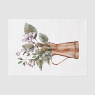 Papel De Seda Un diseño de la serie de animales y flores de otoñ