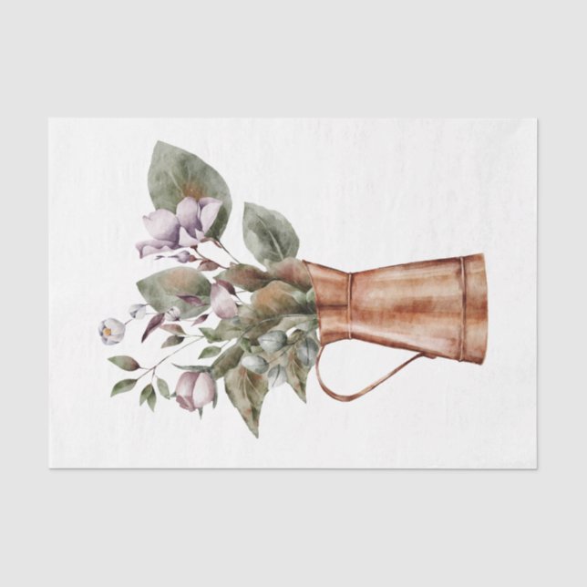 Papel De Seda Un diseño de la serie de animales y flores de otoñ (Anverso)