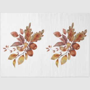 Papel De Seda Un diseño de la serie de animales y flores de otoñ
