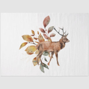 Papel De Seda Un diseño de la serie de animales y flores de otoñ