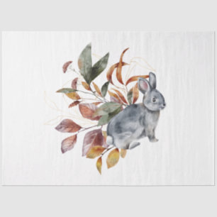 Papel De Seda Un diseño de la serie de animales y flores de otoñ