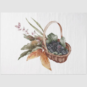 Papel De Seda Un diseño de la serie de animales y flores de otoñ
