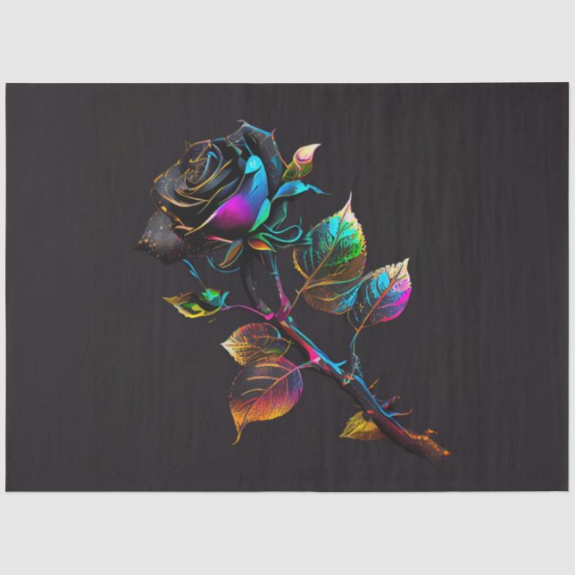 Papel De Seda Un diseño de la serie de clipart Rosa de acuarela  (Anverso)