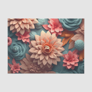 Papel De Seda Un diseño de la serie de flores 3D 5