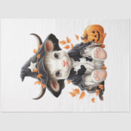Papel De Seda Un diseño de la serie de Halloween de una vaca beb